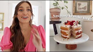 LET’S MAKE A SUMMERTIME STRAWBERRY CAKE | Kristin&#39;s Kitchen