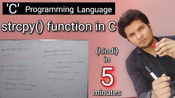 strcpy() function in C (hindi)- String copy function || c programming language