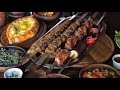 Кушаю Грузинскую и мировую кухню, обзор шашлыка, люля-кебаб и хачапури!!!
