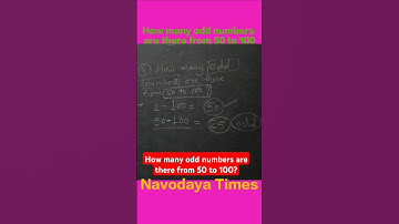 How many odd numbers are there from 50 to 100?