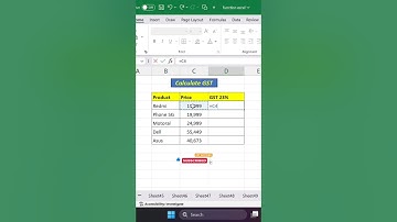 Easy GST Formula in Excel | Simplest Way to Calculate GST #excel #skillexcel