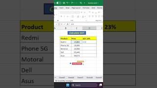 Easy GST Formula in Excel | Simplest Way to Calculate GST #excel #skillexcel screenshot 5