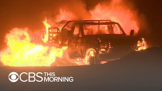 Two out-of-control wildfires burning at opposite ends of california
are blamed for least nine deaths. the "camp fire," north sacramento
has destroyed m...