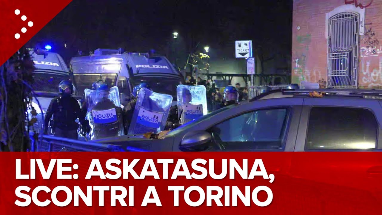 LIVE Sgombero Askatasuna, scontri a Torino: diretta video
