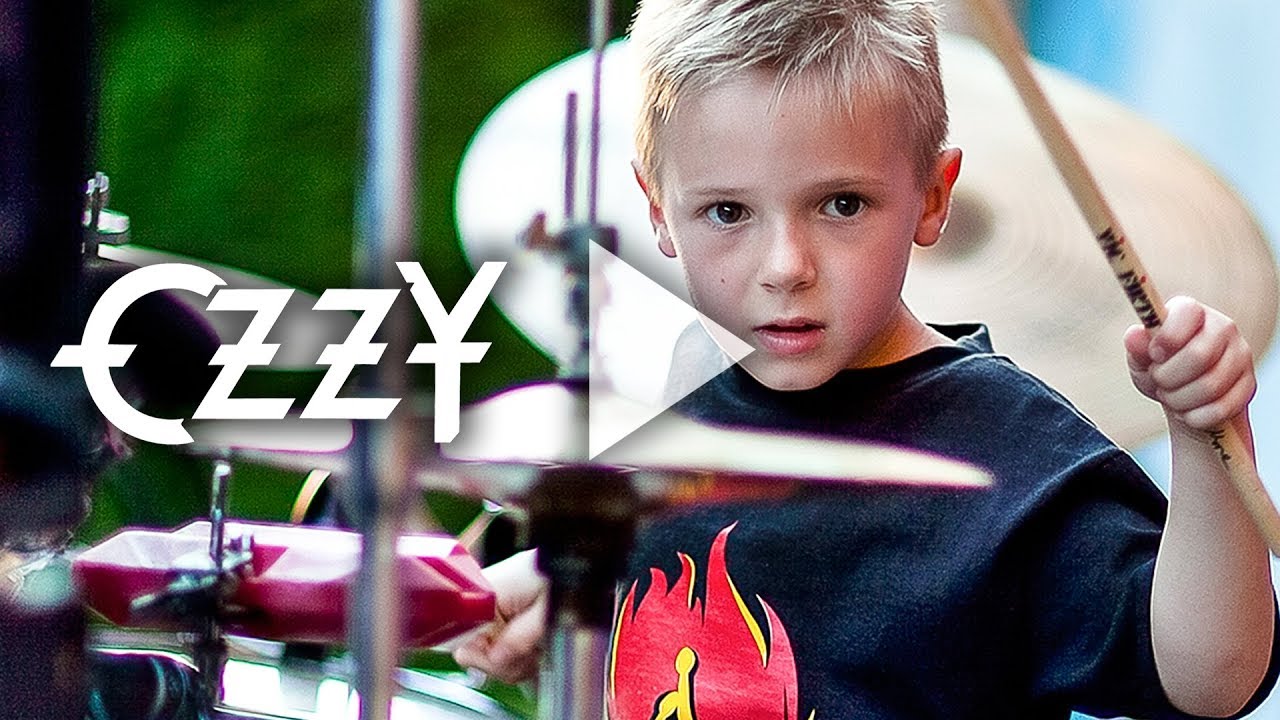 CRAZY TRAIN - Kid Drummer on Stage (age 5)