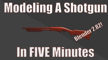 Modeling a Shotgun in Blender in 5 minutes (Timeplase)