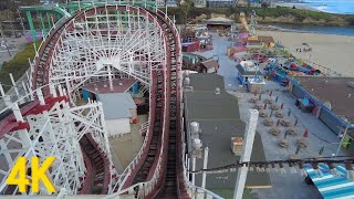 [4K 60fps] Giant Dipper Wooden Roller Coaster Front Seat POV 2021 Santa Cruz Beach Boardwalk by ONE Random SCENE 5,609 views 2 years ago 2 minutes, 29 seconds