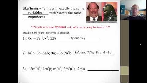 Algebra 1 - 1.4 Video - Simplifying Algebraic Expressions