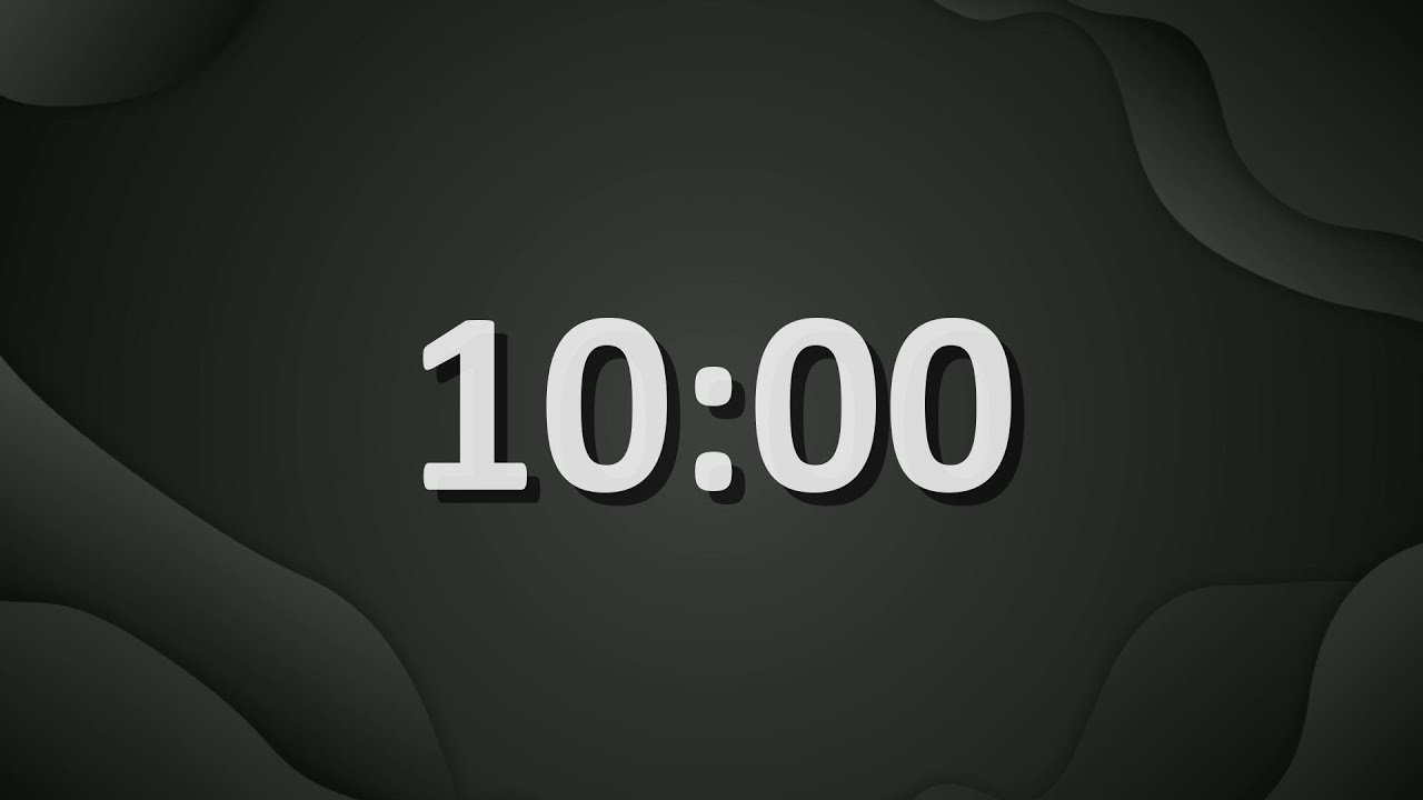 10 Minute (600 Seconds) Countdown Timer - YouTube