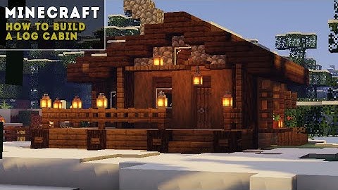 Minecraft Tutorial: How to Build a Cozy Log Cabin | Relaxing Minecraft Tutorial