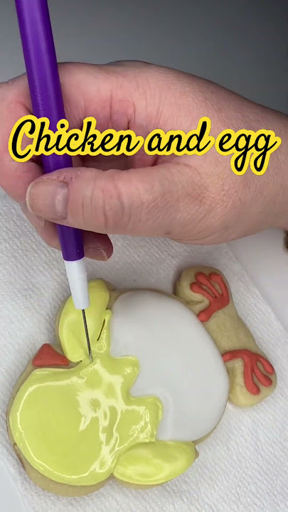 Chicken and the egg #royalicing #cookies #cookiedecoratingvideo #easter #baking