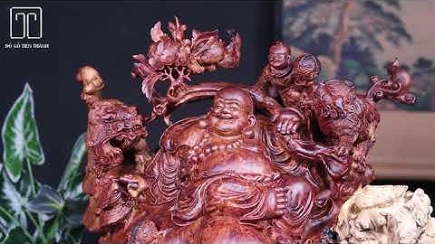 Tượng Gỗ: Di Lặc Vác Đào Ngồi Bao Tiền Gỗ Nu Cẩm Lai | Siêu Phẩm Nu "Hiếm Có Khó Tìm"