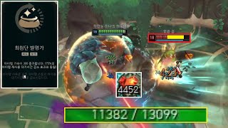 "Steel Heart 4452 stacks," "13000 HP," "Gedra 12000 damage" - the "Strong Heart Quest + Cutting-E... screenshot 2