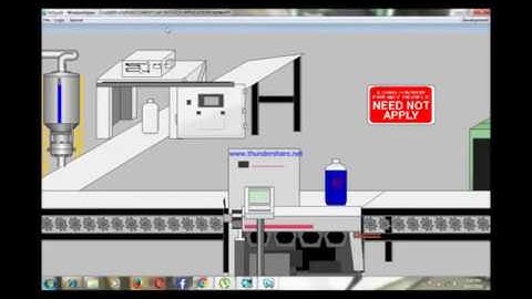 SCADA Automated system filling bottles tutorial