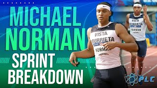 Michael Norman 200M Sprint Breakdown