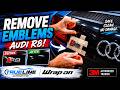 How To REMOVE Audi R8 Emblems WITHOUT Damaging Paint!