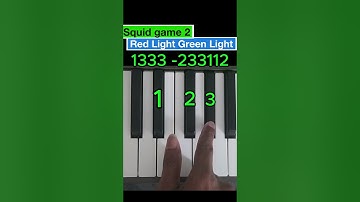 How to play Squid game 2 " Red light Green Light " piano tutorial #piano #pianotutorial #squidgame