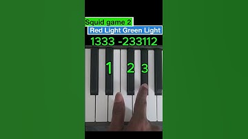 How to play Squid game 2 " Red light Green Light " piano tutorial #piano #pianotutorial #squidgame