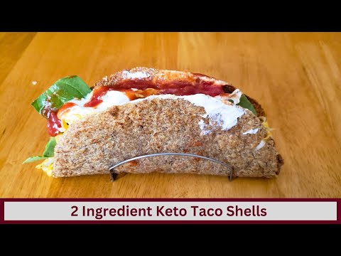 2 Ingredient Keto Crunchy Taco Shells (Nut Free, Gluten Free and Egg Free)