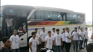 Juara 1 kontes telolet yang diselenggarakan di Terminal Terpadu Pulo Gebang