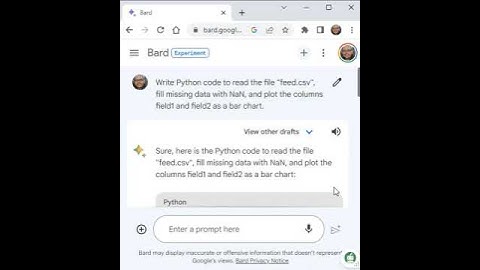 Bard to Colab Notebook in 20 Seconds