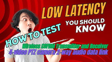 low-latency delay test of COFDM transmitter-receiver for 4-video PTZ camera 2-way audio data link