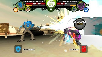 BEN 10 ultimate Alien |- ultimate Swampfire vs Charmcaster Golem