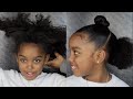 TWO SLICK PONYTAIL CURLY HAIR TUTORIAL FOR KIDS | Yoshidoll