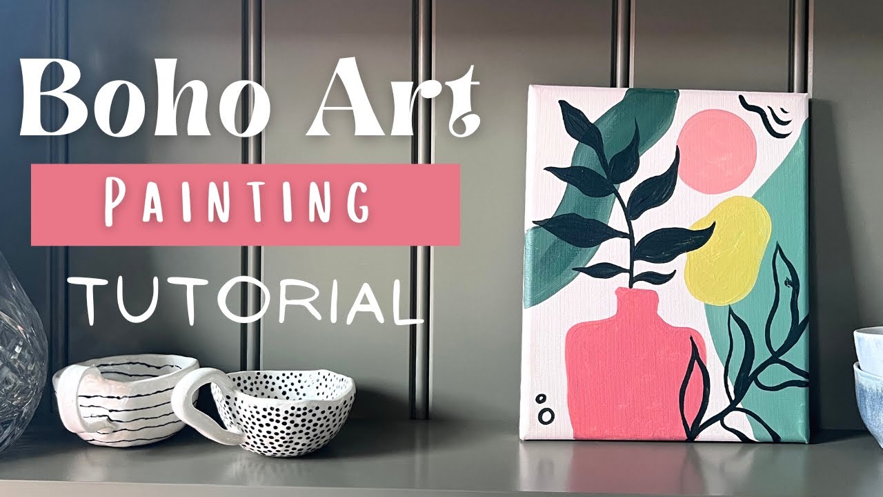 Sip & Paint Easy Boho Art Painting Beginner Friendly YouTube