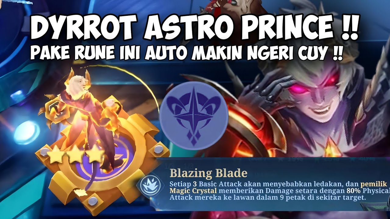 DYRROT ASTRO PAKE BLAZING BLADE?? AUTO MELEDAK LEDAK COYY !! COMBO MAGIC CHESS MOBILE LEGENDS 2024