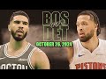 Celtics Vs Pistons Full Game Highlights October 26 2024 2024 25 NBA Season