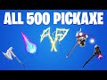 FORTNITE ALL PICKAXE (All 14 Season Pickaxe)