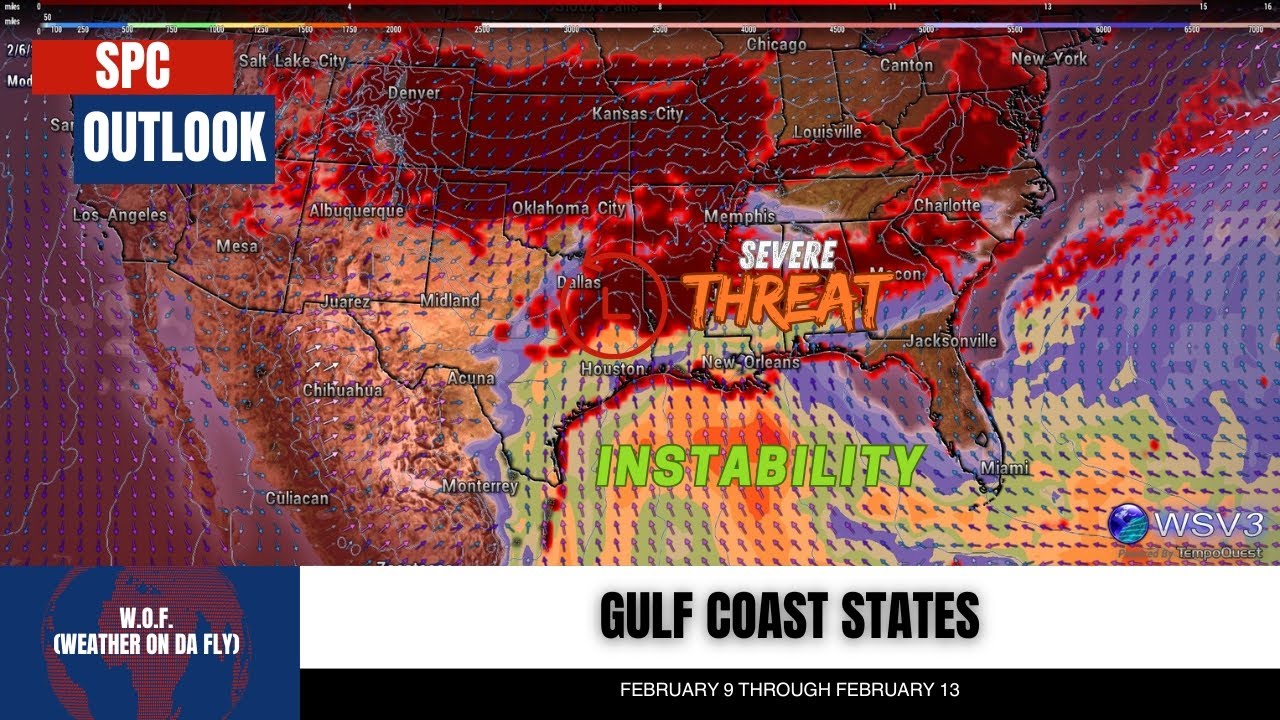 🚨 Feb 9-13: Gulf Coast Severe Weather Risks Developing! - YouTube