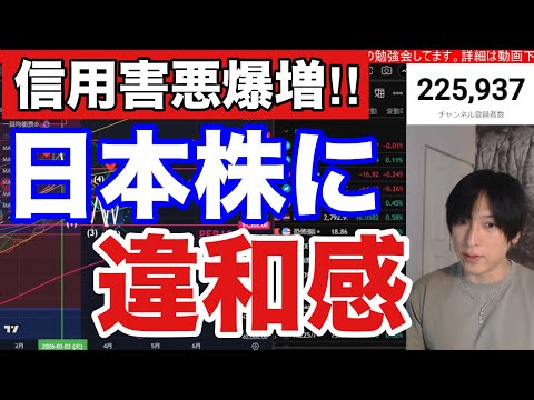 4/21【日本株信用害爆増で違和感拡大か⁉️】AI関連、半導体株爆上げで日経平均6万円間近。高配当株シフト来るか。ドル円158円。WTI原油急落で米国株、ナスダック、AI関連強い。仮想通貨BTC上昇