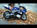 Starting my pocket bike