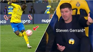 Steven Gerrard reaction to Sadio Mané do Neymar skill vs Ettifaq!!😱⚽🇸🇳