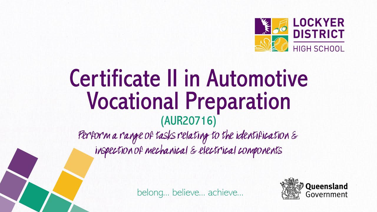 VAT Certificate II in Automotive YouTube