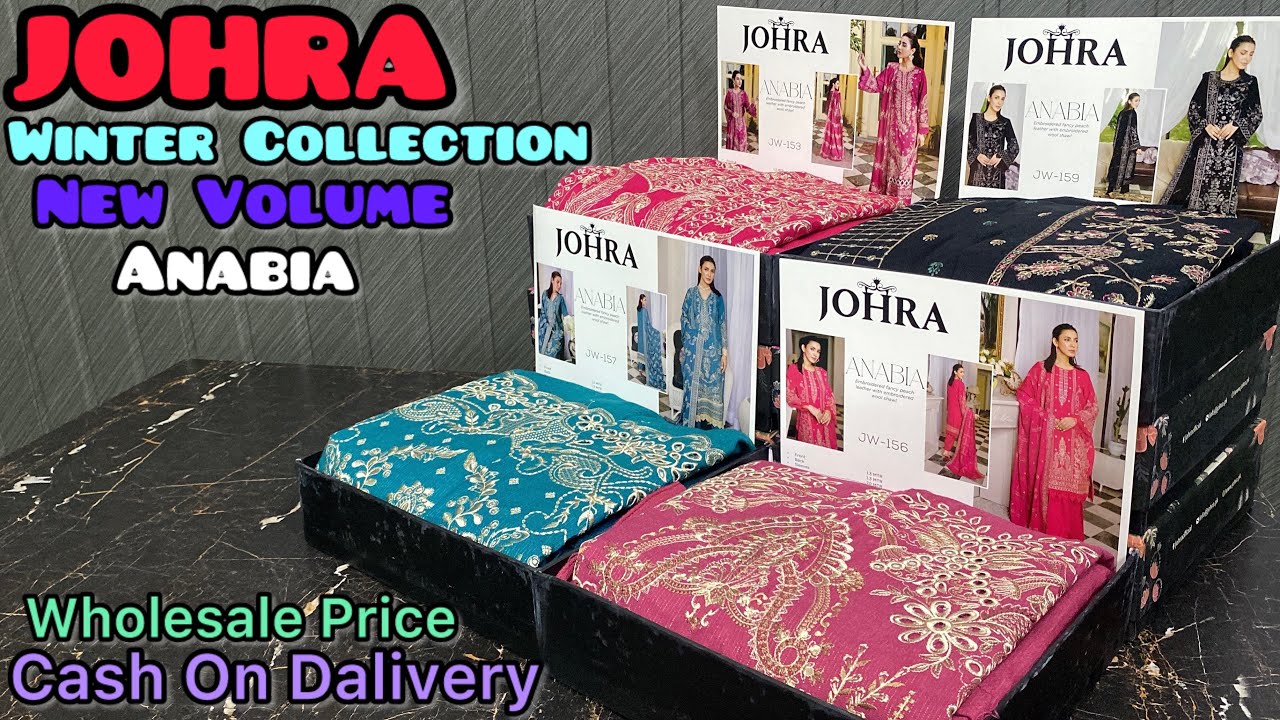 Biggest Sale Johra Winter Collection |Johra Lexury Peach leather Embroidered With Embroidered Duppat