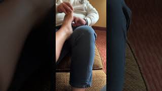 Feet in lap tickle 2