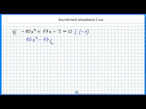Video: Kuidas Leida Ruutvõrrandi Eristusvõime