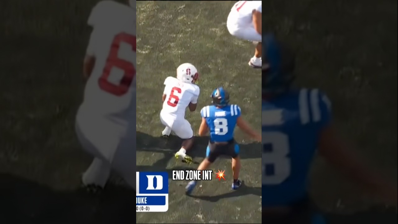 Darrius Davis spoils the Duke drive 🔥 #stanford #gostanford #collegefootball #accfootball #cfb