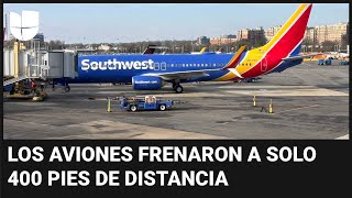 Dos aviones que se preparaban para el despegue por poco se chocan en Virginia