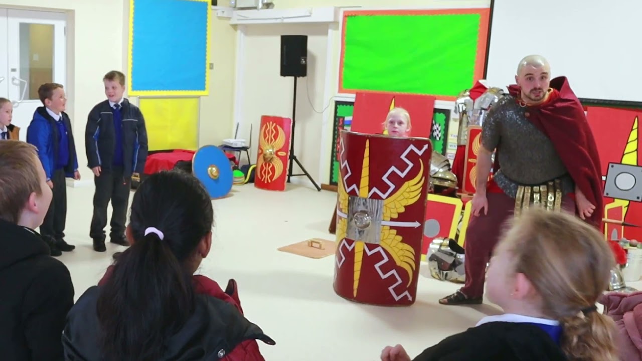 ROMAN SOLDIER AT CLIFF PARK PRIMARY SCHOOL