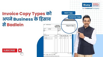 Invoice Copy Types को अपने Business के हिसाब से  Badlein (Hindi) | BUSY