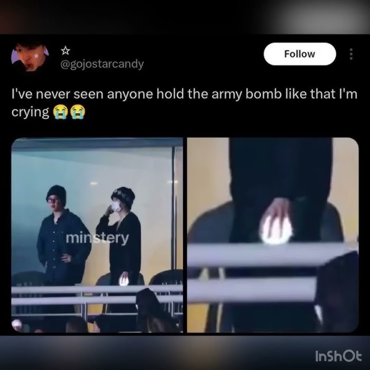 Who hold army bomb like this except bts yoongi😭💙