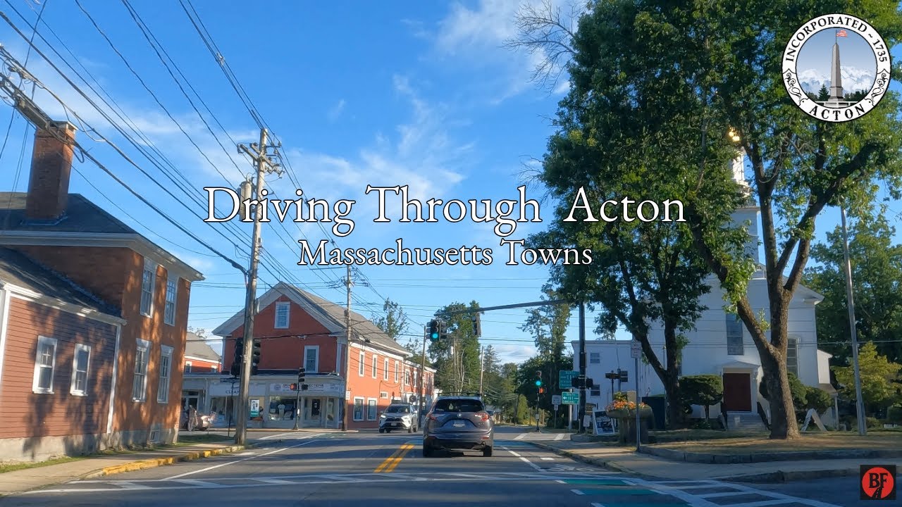 Drive Through Acton, MA [4K] | Summer 2025