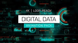 Digital Data Loops Stock Footage Background Pack