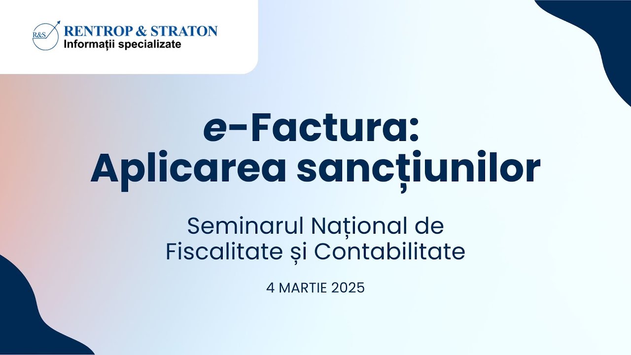 e-Factura: Aplicarea sancțiunilor