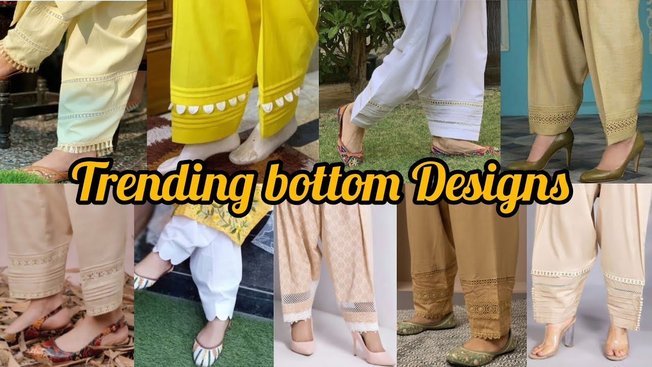 Salwar Mohri Designs 2025/Salwar Poncha Designs With Lace Designs/Cotton Salwar Bottom Lace Designs