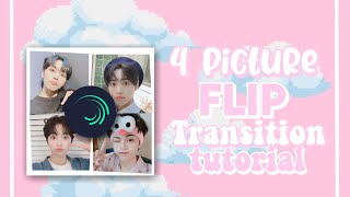 4 picture flip transition tutorial on alight motion